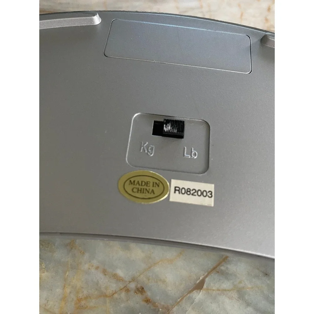 Thinner by Conair Digital Bathroom Scale Glass Silver Modern Weight Tracker